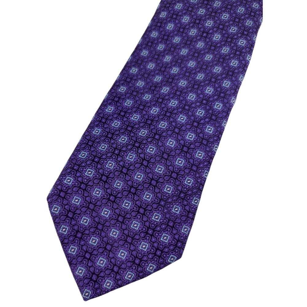 Brooks Brothers Purple Geometric Silk Tie